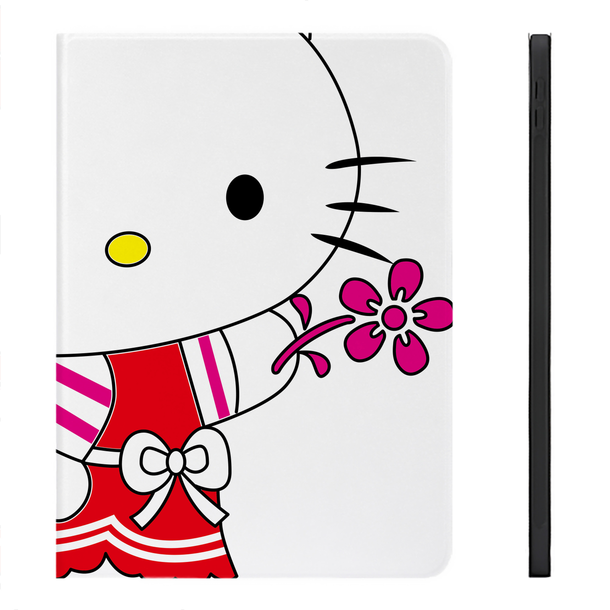 （画像用） Hello Kitty ハローキティ IPadケース ペンホルダー付き ブックスタイルデザイン